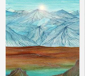 Cuadro Lines in the mountains XI