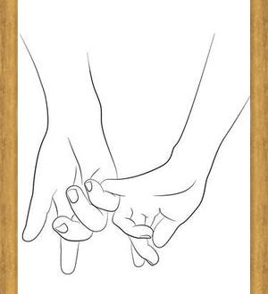 Cuadro Hands series - Pinky promise