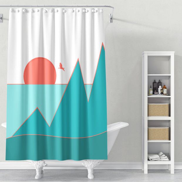Cortina de Baño Minimal Sunset 7