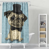 Cortina de Baño Pug; Gentle Pug (v3)