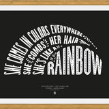 Cuadro She's like a rainbow, The Rolling Stones - Black