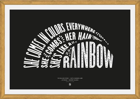 Cuadro She's like a rainbow, The Rolling Stones - Black