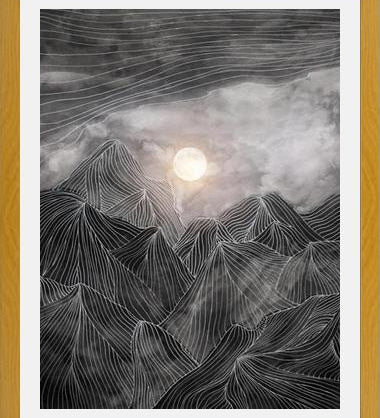 Cuadro Lines in the mountains VIII