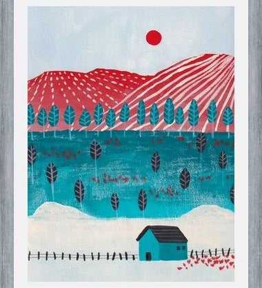 Cuadro Landscape Misty blue vibes