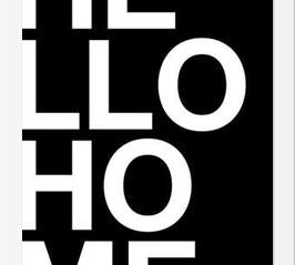Cuadro Hello Home Black