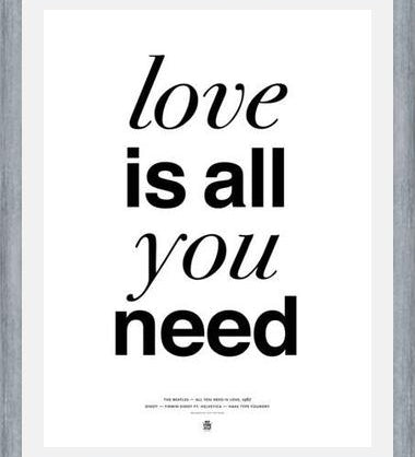Cuadro The Beatles - Love is all you Need White