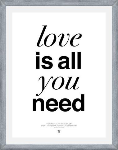 Cuadro The Beatles - Love is all you Need White