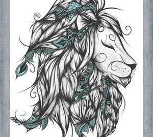 Cuadro Poetic Lion Turquoise