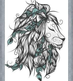 Cuadro Poetic Lion Turquoise
