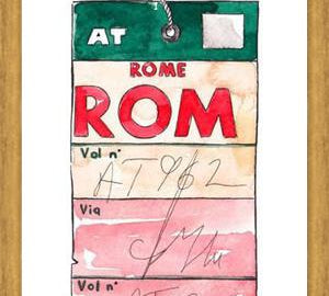 Cuadro ROME VINTAGE FLIGHT TAG