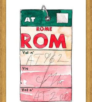 Cuadro ROME VINTAGE FLIGHT TAG
