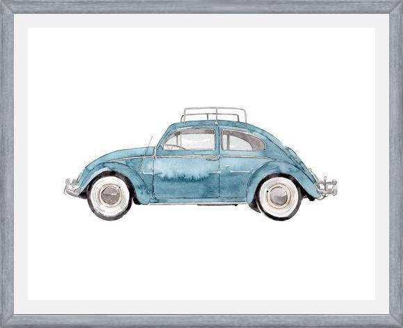 Cuadro Vintage Car Light Blue