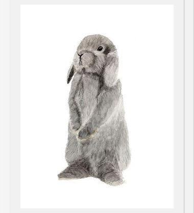 Cuadro conejito gris