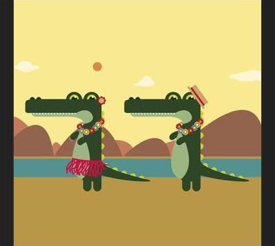 Cuadro Hawaiian Crocodiles