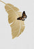 Canvas Butterfly and Palm Leaf