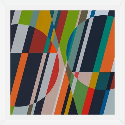Cuadro Circles with Diagonal Lines
