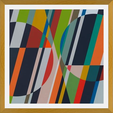 Cuadro Circles with Diagonal Lines