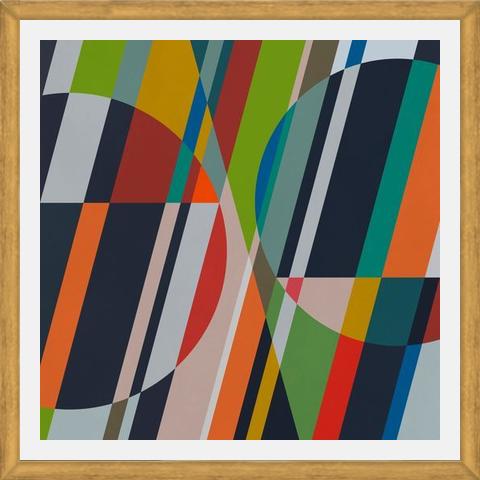 Cuadro Circles with Diagonal Lines