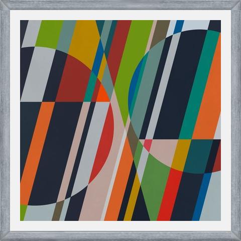 Cuadro Circles with Diagonal Lines