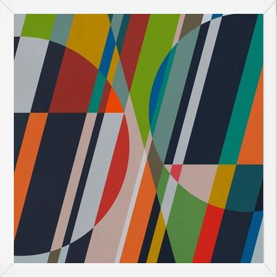 Cuadro Circles with Diagonal Lines