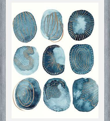 Cuadro Indigo watercolorInk 04