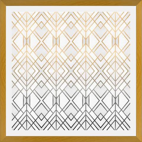 Cuadro Gold And Grey Geo