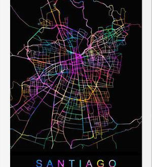 Cuadro Santiago Street Map