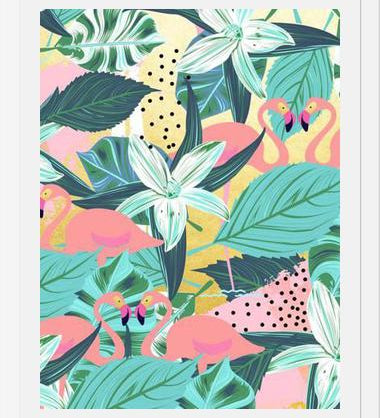 Cuadro Flamingo Tropical