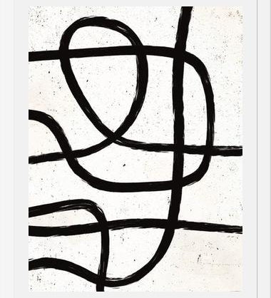Cuadro Scandi Abstract Marker Line Art