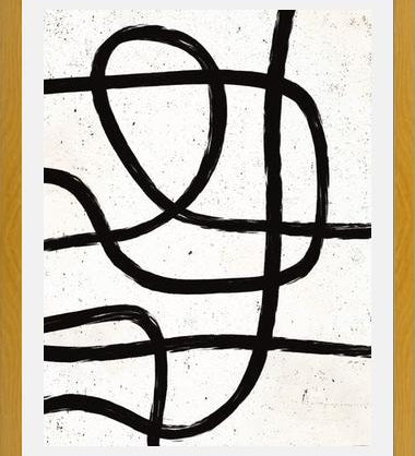 Cuadro Scandi Abstract Marker Line Art