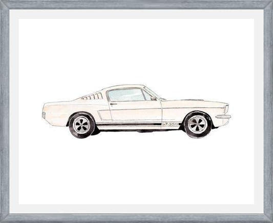 Cuadro Vintage cream car