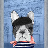 Cuadro French Bulldog With Arc De Triomphe