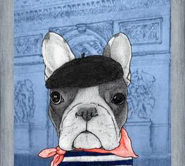 Cuadro French Bulldog With Arc De Triomphe