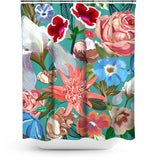 Cortina de Baño Heirloom floral art bouquet
