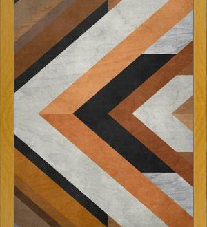 Cuadro Geometric Wood Pattern