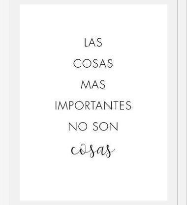 Cuadro Las cosas más importantes no son cosas