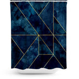 Cortina de Baño Acuarela Azul - Geométrico y Moderno