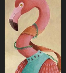 Cuadro Flamenco Rosado