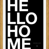 Cuadro Hello Home Black