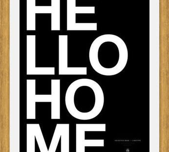 Cuadro Hello Home Black
