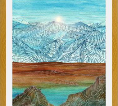 Cuadro Lines in the mountains XI