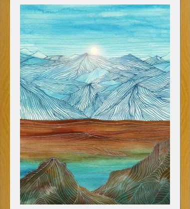 Cuadro Lines in the mountains XI