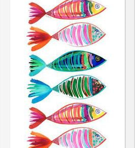 Cuadro peces full color