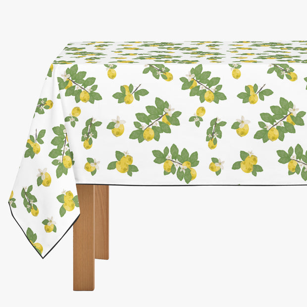 Mantel de Hule Lemon Tree and Lemon Flowers Pattern