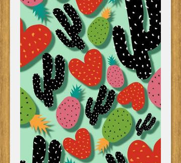 Enmarcado Cactus Love and Pineapples