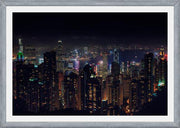 Cuadro Hongkong Skyline en la noche