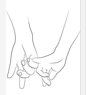Cuadro Hands series - Pinky promise