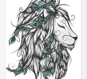 Cuadro Poetic Lion Turquoise