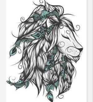 Cuadro Poetic Lion Turquoise