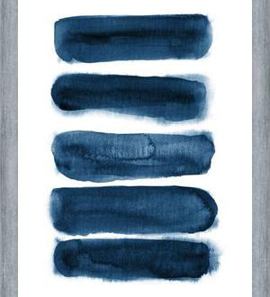 Cuadro Indigo blue watercolor brush strokes